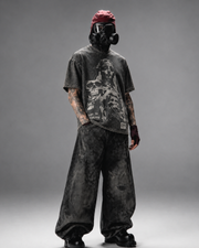 Rest in Ecstasy Acid Wash Black T-shirt