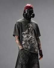 Rest in Ecstasy Acid Wash Black T-shirt