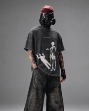 Bury The Old Self Acid Wash Black T-shirt