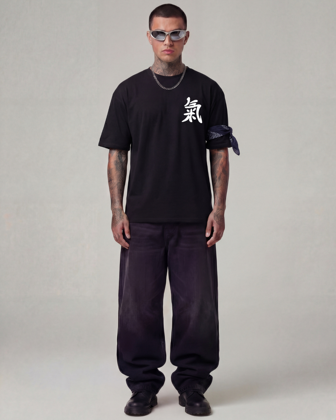 Dragon Chi Oversized Black Unisex T-shirt