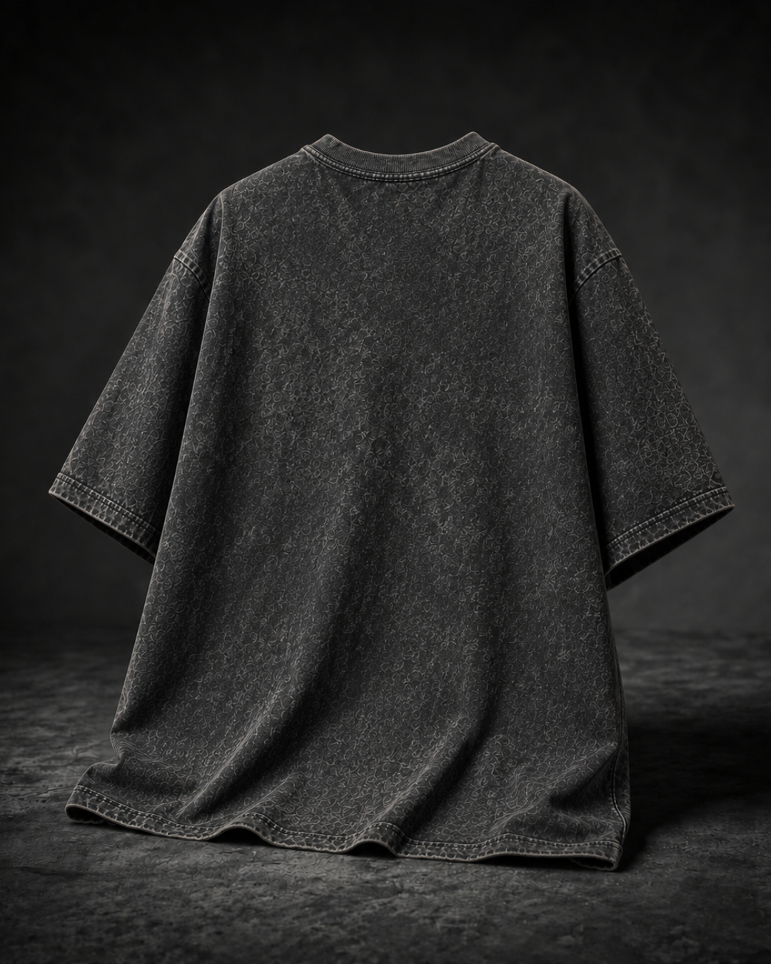 Bury The Old Self Acid Wash Black T-shirt