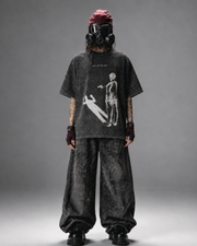 Bury The Old Self Acid Wash Black T-shirt