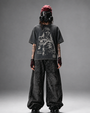 Rest in Ecstasy Acid Wash Black T-shirt