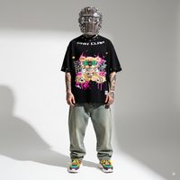 DHH OVERSIZE OVERSIZE UNISEX BLACK TSHIRT (BOXYFIT)