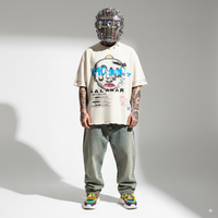KALAKAAR OVERSIZE UNISEX OFF-WHITE TSHIRT (BOXYFIT)